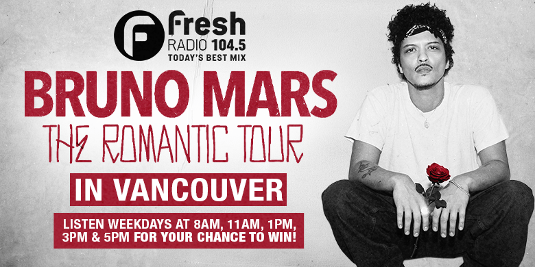 See Bruno Mars in Vancouver!